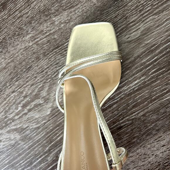 NWT Tony Bianco Gold Nappa Metallic Strappy Heels Size 7.5 Stiletto Sandals NWOB - Picture 14 of 16